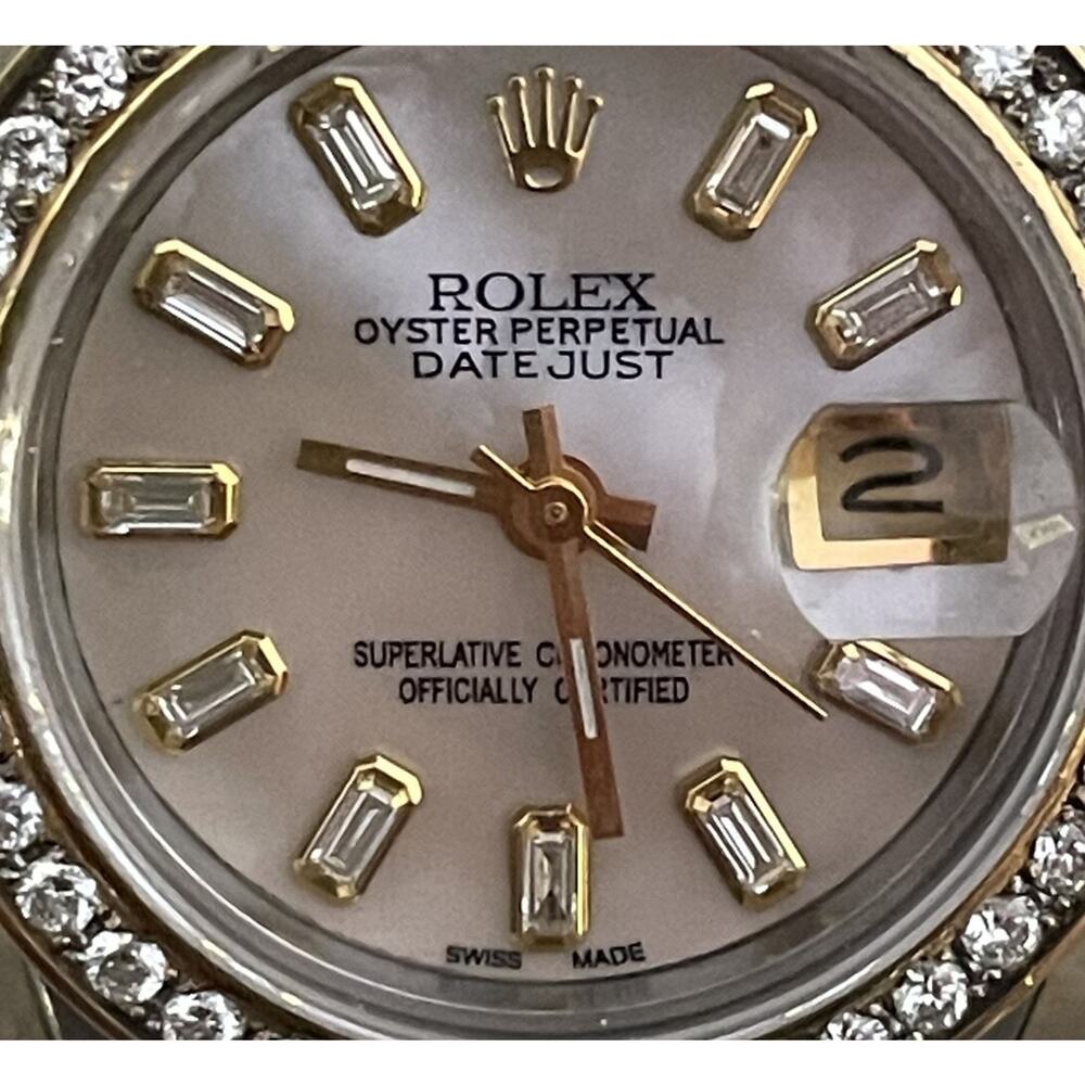 Rolex 69173 DateJust Ladies Watch 18k & SS Diamond Dial & Bezel - 1987 - SPBKN - Picture 11 of 12